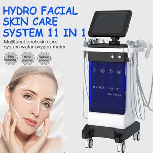 Microdermoabrasão face lifting pele apertar hidro facial máquina rf anti-rugas jato de água aqua limpeza profunda bio elevador salão uso 11 em 1