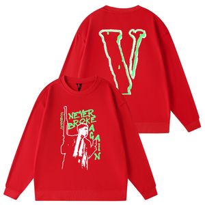 Moletom masculino Vlone Fashion Moletom masculino 5 cores Casaco com capuz jaqueta estendida linha longa hip hop street rock and roll suéter com capuz casacos jumpert S-XXXL Tops roupas