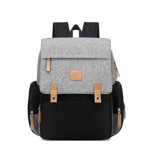 Mochilas escolares mamãe fralda mãe grande capacidade versátil mochilas de fraldas de viagem com trocador conveniente enfermagem do bebê atualizado 230721