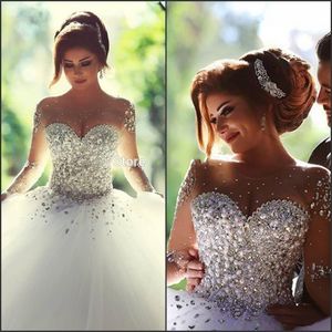 Said Mhamad Custom Made New Arrival Sexy Vestidos De Novia Long Train Weddings & Events Ball Gown Wedding Dress Bridal Gown 2019265a