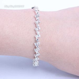 New simple diamond aesthetic Bracelet single row Bracelet bride jewelry woman chains 925 gold