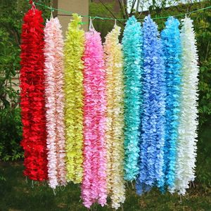 200cm 인공 등나무 Cattleya Orchids Flower Strings Vines Wedding Party Props 중심 장식 장식 Be