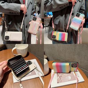 Crossbody Strap Bling Glitter Pu Leather Organ Wallet Slots Card Ring حامل حامل حزمة واقية من الصدمة الواقية لـ iPhone 14 13 12 11 Pro Max XR XS 8 7 Plus