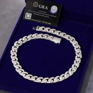 Fashion Chain 15mm Wide 925 Sterling Silver D/vvs Moissanite Baguette Diamond Cuban Link Chain for Luxury Jewelry