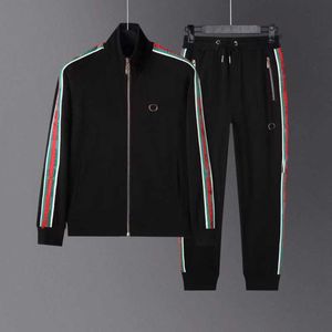 Terno esportivo masculino de marca de luxo fatos de treino puro algodão casual jogging terno designer treino masculino calças femininas conjunto de duas peças 3d em relevo zíper roupas esportivas