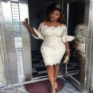 ASO EBI STYL SYTERAIN SUREKS PROM PROM 2021 OFF REMPER FULL LACE Plus Size Formalne wieczorne okazje dla arabskich kobiet 234U