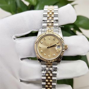 Klassisk serie 178274 179173 31mm Yellow Dial Watches ETA 2813 Movement Steel 18K Ladies Watch Two Tone Gold Automatic Women'321E