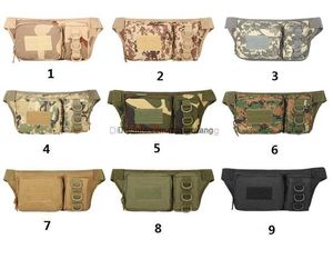 800D Oxford Waterproof Tactical midjeväskor jagar Army Molle Fanny Pack Multi-Function Pouch Packs Outdoor Daily Life Riding Crossbody Sling Bag