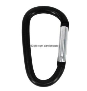 Stort klättring av spännkrok Aluminiumlegering Carabiner Hang Ring Keychain tjock hållbar klättringssäkerhetsverktyg Utomhusklättring Multivera krokar