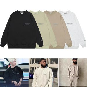 Men's Crewneck Sweatshirts Essent Letter Print Hoodie Streetwear Man And Woman Fog Pullover Sweater Loose