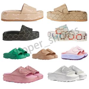 Designer Sandaler Ladies Sandal Summer Flat Leather Shoes Fashion Beach Women Luxury Sandals Letter Drag Size 35-42 med låda