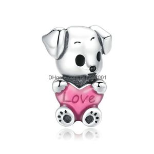 Charms 925 Sterling Sier Pig Rabbit Elephant Animal Beads for Original Pandora Charm Bransoleta Dam Diy Biżuteria Downot