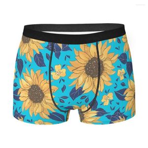 Cuecas leal e orgulhosa flor retro girassóis algodão calcinha homem roupa interior impressão shorts boxer briefs