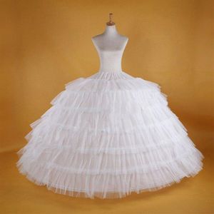 Kvalitetskulklänning 6 hoops petticoat för bröllopsklänning crinoline brud underskjol lägger glid 6 hoop kjol för quinceanera dre2555