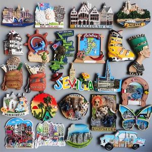 Fridge Magnets Tourist Souvenir France Zealand Frankfurt Nevada Tenerife Spain Egypt Brussels Africa Amsterdam Berlin Saipan 230721