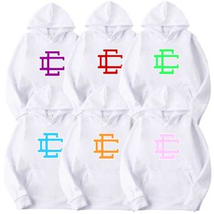 Designer ee hoodie mode dubbel e mönster hoodies mens kvinnor lösa streetwear klädälskare street tracksuit pullover hooded tröjor toppar vuuq