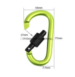 8cm aluminiumlegering QuickDraws klättring karabiner spänne krok lås metall klättring knapp karabiner ring bärbar hängspänne nyckelverk verktyg