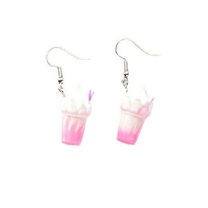 Charm Korean Fashion Ice Drink Hanging Earrings For Woman Cream Candy Colors Goblet Jewelry Gift Trendy Drop Delivery Dhhnt