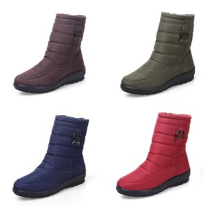 Designer stövlar kvinnor boot ull grunt snö bootiess mode svart grön varma utomhus snö stövlar casual skor bomullskor storlek 35-46