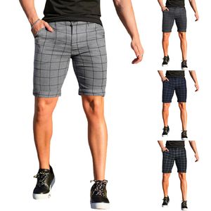 2023 Fashion Casual Men's Shorts European and American Man's Checkered Male Suits Trousers