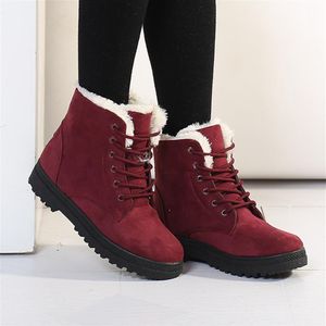 Warm Snow Boots 2018 Heels Winter Boots New Arrival Women Ankle Boots Women Shoes Warm Fur Plush Insole Shoes Woman272K