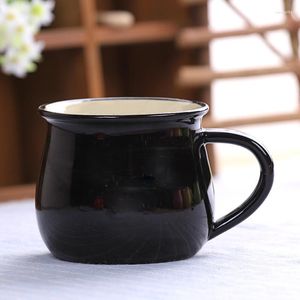 Tazze Retro Creative Ceramic Cup Pot Pancia Tazza Latte Colazione Caffè Color Glaze Indoor Office Fun Gift