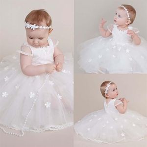 Vestido de batizado de renda branca para bebê menina roupa de primeiro aniversário menina crianças vestido de festa de casamento vestido de batismo bebê menina299a