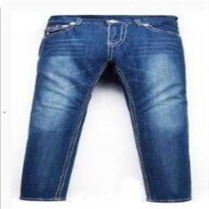 Nya riktiga elastiska jeans Mens Revival Jeans Crystal Studs Denim Pants Designer Byxor Mäns storlek 30-402055