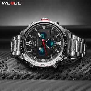 Weide Mens Sport Top Luxury Brand Quartz Movement Water Resistant Relojes HOMBRE Fashion Casual Alarm Digital Wristwatch Clock245f