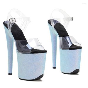 LeeCabe PVC Sandals Upper Fashion 20cm/8 -cals Seksowna platforma Wysokie obcasy cekiny biegunowe buty taneczne 1B 656126459