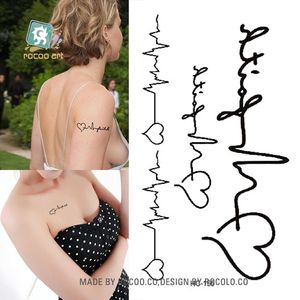 MB kvinnors modeblomma tillfälliga tatueringar klistermärke falska gradient lotus tatueringar dekal vattentät kroppskonst ben arm tatos för wom