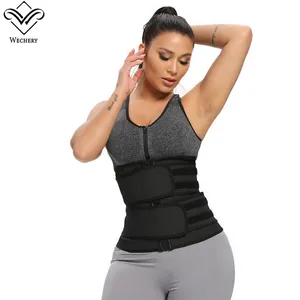 Tummy Control Body Shaper Weight Loss Belly Corset Sauna Slim Belt Two Belts Support Back 9 steel bones Waist Trainers