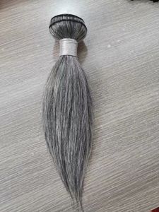 Short gray hair bundles real brazilian grey human hair weaving salt and pepper human hair extension 100g/pack 10inch silver grey new arrival Free shipping