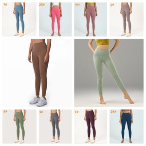 Calças de ioga macias e amanteigadas femininas, cintura alta, controle de barriga, treino, corrida, capri leggings 25