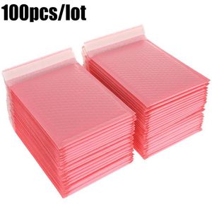 100Pcs Bubble Mailers Padded Envelopes Lined Poly Mailer Self Seal Pink Envelope Waterproof Bubble Express Mailing Bag313Y