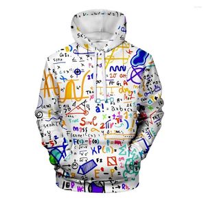 Men's Hoodies Science Formula Colorful Print Sweatshirt Men Women Funny Math Physics Chemistry Harajuku Sweatshirts Streetwear Clothes