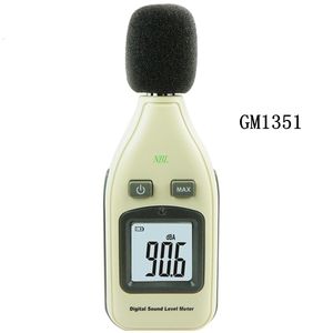 Misuratori di rumore Marca LCD 30-130dB Misuratore di livello sonoro digitale Mini tester di frequenza sonora portatile in decibel Pacchetto di vendita al dettaglio GM1351 230721