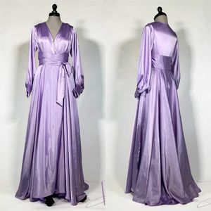 Women Robe Fur Nightgown Bathrobe Sleepwear Purple Bridal Robe With Belt Red Marabou Charmeuse Dressing Gown Party Gifts Bridesmai287g