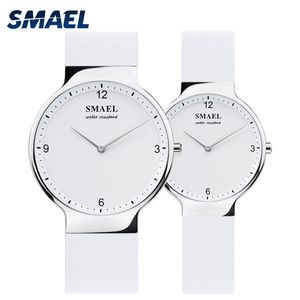 Smael Quartz Watch Set 1835 Prosta para elastyczna WF Wristwatches Zabezpieczenie Silver Top Gift226i