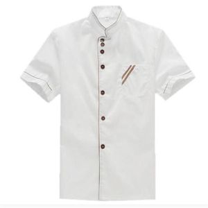 Förkläden Chef Jacket Short Sleeve Diner Uniform El Restaurang Arbetskläder Män kvinnor Professionell Sushi -dräkt Overalys293J