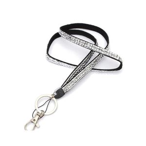 Ketten Bling Lanyard Kristall Strass Halskette mit Klauenverschluss ID Abzeichen Halter für Handygurte Charms 945 B3 Drop Lieferung J Dhvim