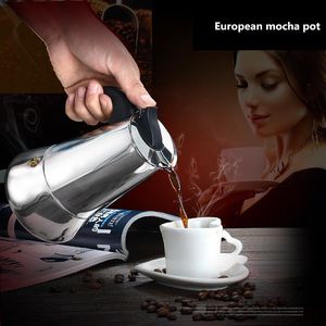 Araçlar 12Cups/600ml Büyük Kapasiteli Espresso Maker Moka Pot Paslanmaz Steel304 Latte Percolator Office Aile Partisi Sekizgen Kahve Sürahi