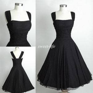 Short Party Dress Knee Length Vintage Audrey Hepburn Style Spaghetti Prom Cocktail Evening Gowns Bridesmaid Dresses296f