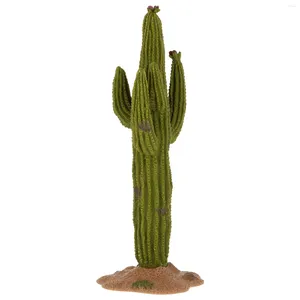 Scena di fiori decorativi Decorazione di cactus Ornamento roccioso Tavolo verde Simulato Ornamento per la casa Sabbia Mini tavolo da pranzo artificiale