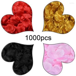 Flores decorativas 1000 pçs pétalas de rosa artificiais seda decoração de casamento acessórios de flores azuis rústicas para decoração de dia dos namorados 5x5cm