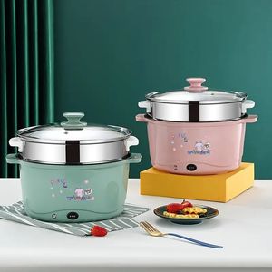 9.44in Large Caliber Multi-function Power Small Electric Pan Frying, Frying, Boiling And Rinsing One Pot Electric Cooker Dormitory Artifact Electric Cooker 1.8L