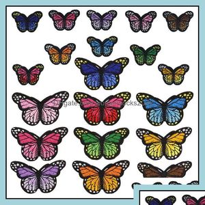 Nähzubehör Werkzeuge Bekleidung 20 Stile Schmetterlingsabzeichen Kleiden Stickerei Patch Applikation Bügeln Kleidung Dhggh