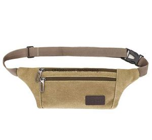 Multifunktionell utomhus Fanny Pack Waterproof Canvas Hållbara vänta väskor Modemän Kvinnor som kör cykelmidja