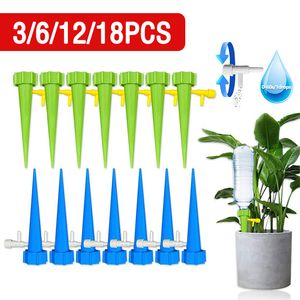 Sprutor Auto Irrigation Drippers Self Plant Watering Spikes Kit med SlowRelease Control Switch för Garden Flower Plants Inomhus utomhus 230721