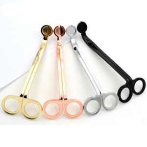 Forbici in acciaio inox Snuffers Candela Wick Trimmer Oro rosa Candela Forbici Taglierina Candela Wick Trimmer Olio Lampada Trim scissor Cutter FY4380 JY18